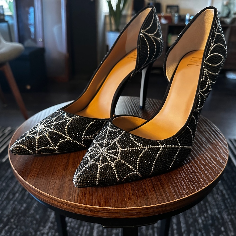 INC Spiderweb Stiletto Heels | Goth | Women’s Size 9.5